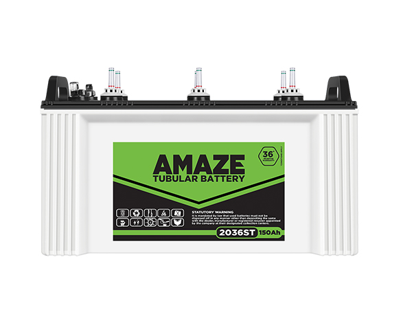Amaze 2036STJ 150Ah Jumbo Tubular Inverter Battery with 36 months warranty for Home, Office & Shops