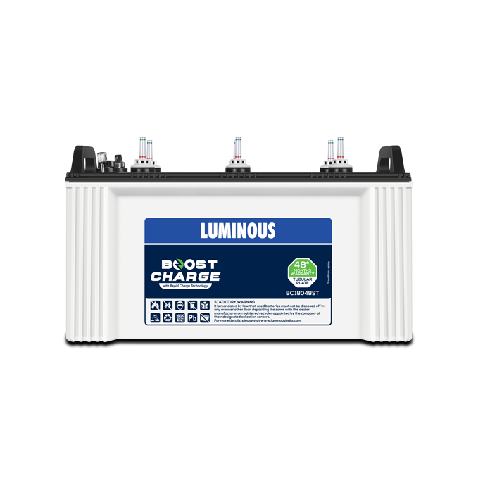 Luminous Boost Charge BC 16048ST Tubular Inverter Battery 48 Months Warranty for Home, Office & Shops